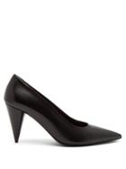 Matchesfashion.com The Row - Cone Heel Leather Pumps - Womens - Black