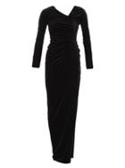 Matchesfashion.com Alexandre Vauthier - Wrap Effect Velvet Gown - Womens - Black