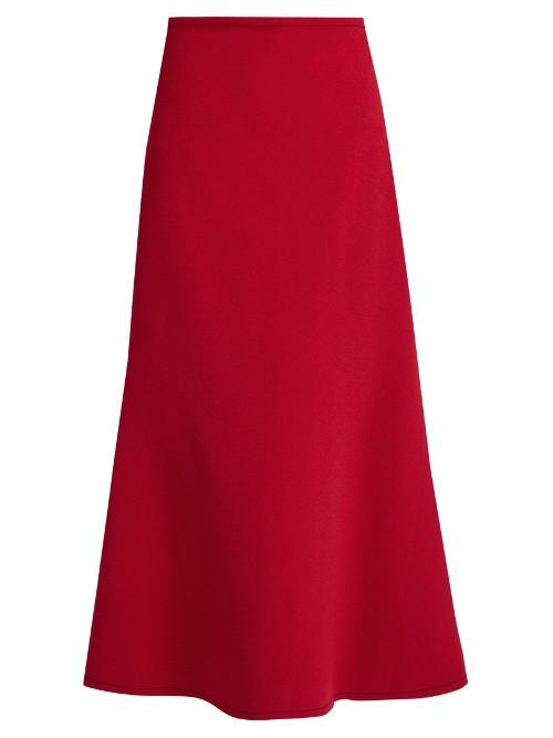 Ellery Beedee Fluted Crepe Midi Skirt