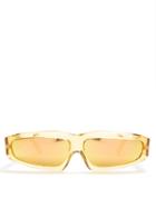 Matchesfashion.com Marques'almeida - Angular Frame Acetate Sunglasses - Womens - Gold