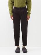 Folk - Assembly Pleated Cotton-corduroy Trousers - Mens - Black