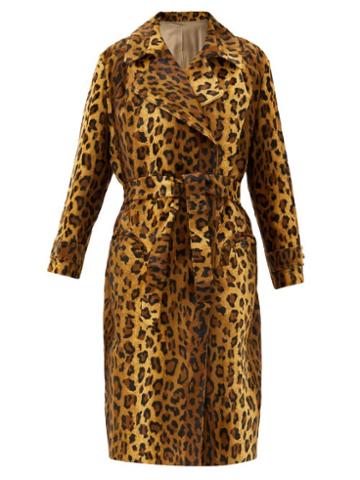 Matchesfashion.com Blaz Milano - Be Fear Wait Leopard-print Cotton-blend Coat - Womens - Leopard