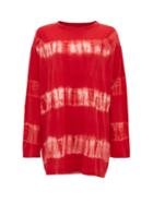 Matchesfashion.com Loewe Paula's Ibiza - Oversized Tie-dyed Cotton And Silk T-shirt - Womens - Red White