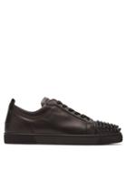 Matchesfashion.com Christian Louboutin - Louis Junior Leather Low Top Trainers - Mens - Black