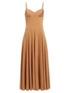 Matchesfashion.com Norma Kamali - Underwired Midi Dress - Womens - Tan