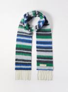 Marni - Striped Alpaca-blend Scarf - Mens - Blue Multi