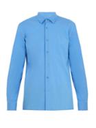 Raf Simons Logo-embroidered Spread-collar Cotton Shirt