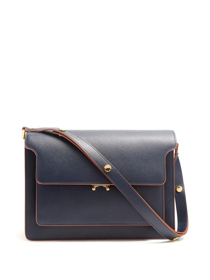Marni Trunk Large Saffiano-leather Shoulder Bag