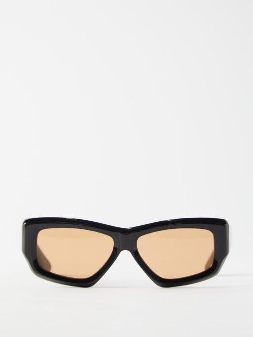 Port Tanger - Kaswara Angular Sqaure-frame Acetate Sunglasses - Womens - Black Multi