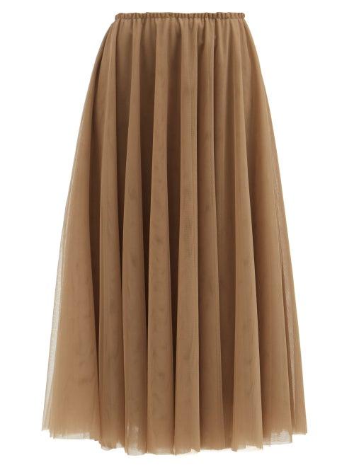 Raey - Tutu Tulle Midi Skirt - Womens - Light Brown