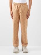 Burberry - Tb-print Cotton-canvas Trousers - Mens - Camel