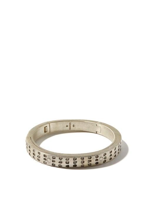 Matchesfashion.com Parts Of Four - Sistema Raw-diamond Sterling-silver Bracelet - Mens - Silver