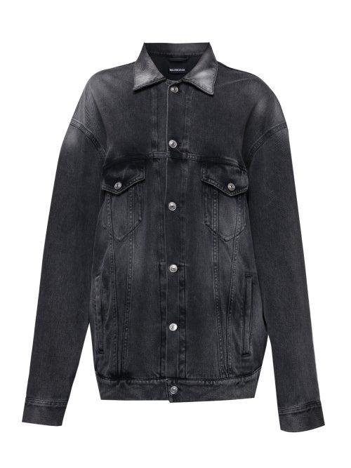 Balenciaga - Oversized Denim Jacket - Womens - Black