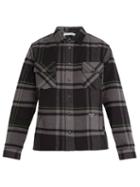 Matchesfashion.com Off-white - Checked Brushed Cotton Blend Twill Shirt - Mens - Grey