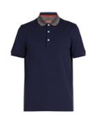 Missoni Striped-collar Cotton-piqu Polo Shirt