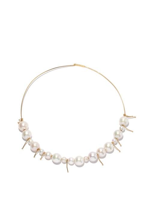 Matchesfashion.com Jil Sander - Pearl & Gold-plated Choker - Womens - Pearl