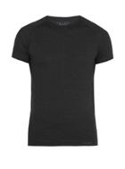 Falke Ess Crew-neck Wool And Silk-blend T-shirt