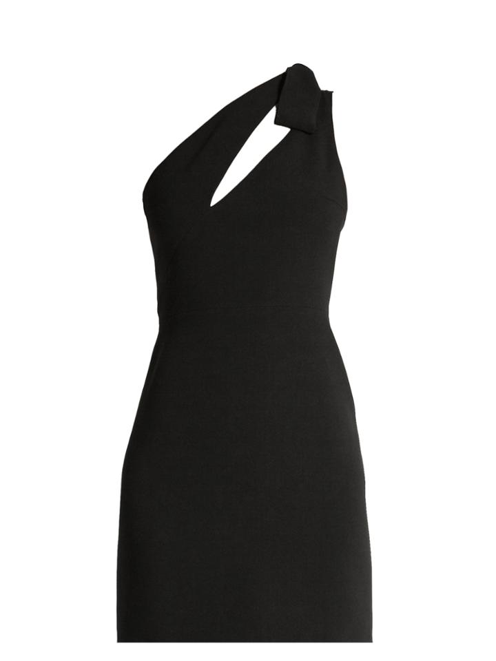 Saint Laurent Sablee Wool One-shoulder Slash Cut-out Mini Dress