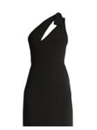Saint Laurent Sablee Wool One-shoulder Slash Cut-out Mini Dress