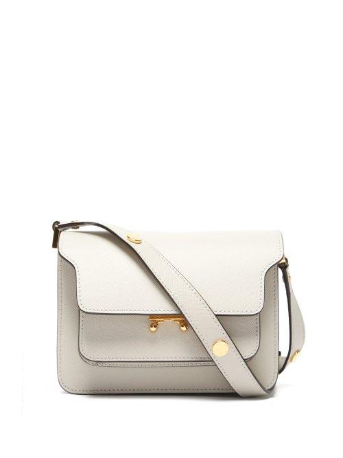 Matchesfashion.com Marni - Trunk Mini Leather Cross Body Bag - Womens - White