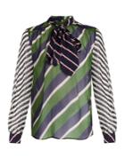Mary Katrantzou Veddar Graphic-print Silk-chiffon Blouse