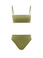 Matchesfashion.com Haight - Marcella Bandeau Bikini - Womens - Green