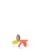 Bea Bongiasca - Baby Vine Tendril Quartz, 9kt Gold & Enamel Ring - Womens - Orange Multi
