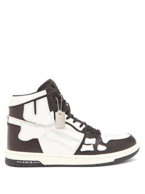 Matchesfashion.com Amiri - Skeleton High-top Leather Trainers - Mens - Black