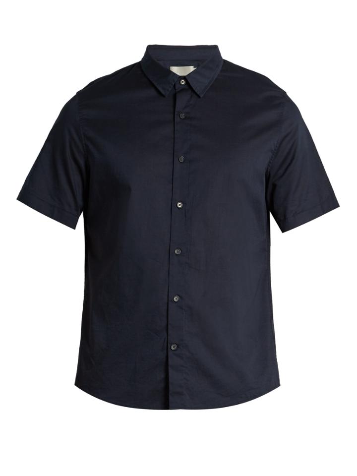 Vince French-placket Cotton-voile Shirt