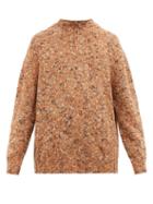 Matchesfashion.com Raey - Crew Neck Tweed Wool Blend Sweater - Mens - Orange