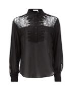 Matchesfashion.com See By Chlo - Lace-yoke Georgette Blouse - Womens - Black