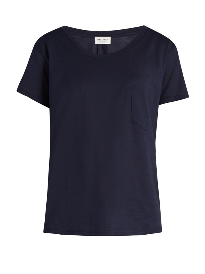 Saint Laurent Patch-pocket Cotton T-shirt