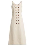 Albus Lumen Monica Cotton And Linen-blend Dress