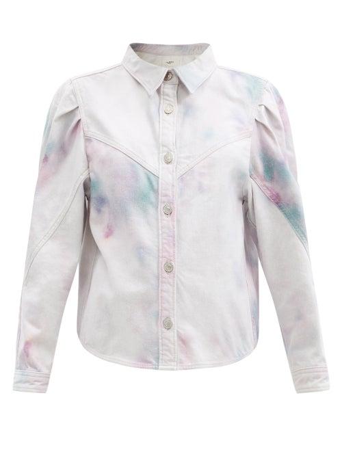 Matchesfashion.com Isabel Marant Toile - Leona Tie-dyed Denim Shirt - Womens - Multi