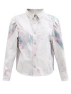 Matchesfashion.com Isabel Marant Toile - Leona Tie-dyed Denim Shirt - Womens - Multi