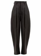 Matchesfashion.com Isabel Marant - Hexi High Rise Coated Cotton Trousers - Womens - Black