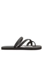Matchesfashion.com Neil Barrett - Lightning Bolt Print Multi Strap Rubber Sandals - Mens - Black White