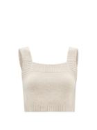 Lisa Yang - Barbara Cropped Cashmere Knit Top - Womens - Beige