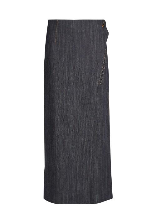 Adam Lippes Denim Wrap Skirt