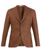 Matchesfashion.com Boglioli - Single Breasted Wool Blend Blazer - Mens - Brown