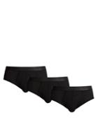 Cdlp - Pack Of Three Stretch-jersey Briefs - Mens - Black