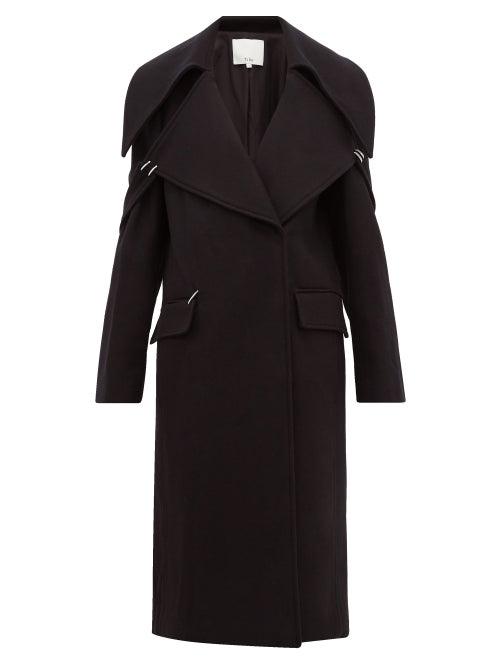 Matchesfashion.com Tibi - Recycled Wool Blend Coat - Womens - Black