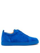 Matchesfashion.com Christian Louboutin - Rantulow Suede Low Top Trainers - Mens - Blue