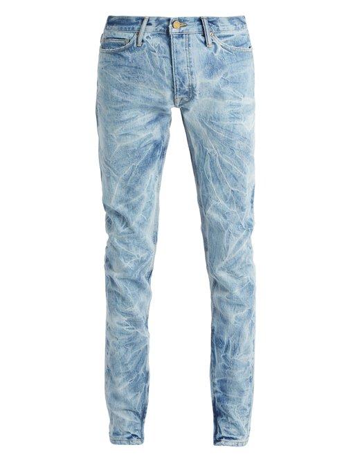 Matchesfashion.com Fear Of God - Holy Water Slim Leg Jeans - Mens - Blue