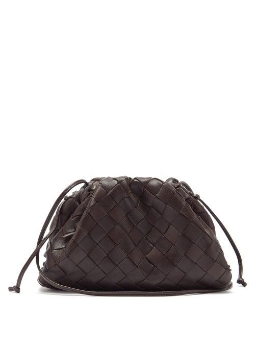 Matchesfashion.com Bottega Veneta - Pouch Small Intrecciato-leather Clutch - Womens - Brown