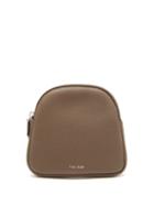 The Row - Circle Grained-leather Wallet - Womens - Brown