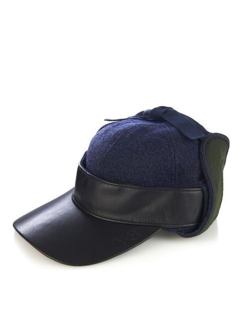 Y-3 Leather And Knit Pilot Hat