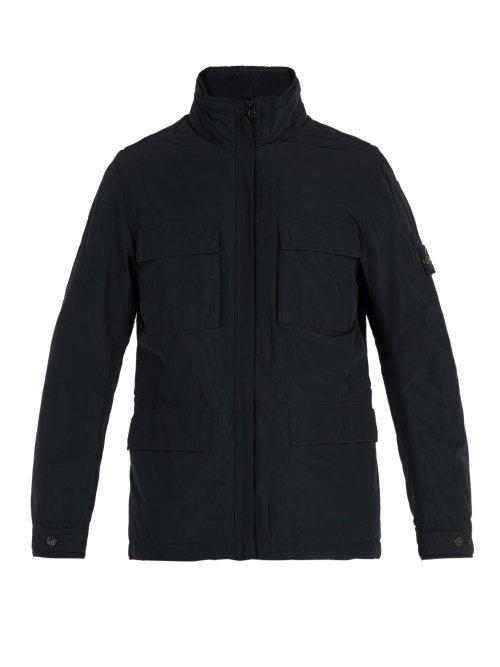 Matchesfashion.com Stone Island - High Neck Technical Jacket - Mens - Navy