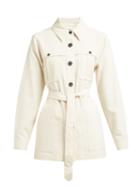 Matchesfashion.com Mara Hoffman - Saharienne Lightweight Belted Cotton Jacket - Womens - Cream