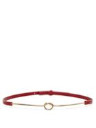 Matchesfashion.com Marni - Metallic Knot Leather Belt - Womens - Red